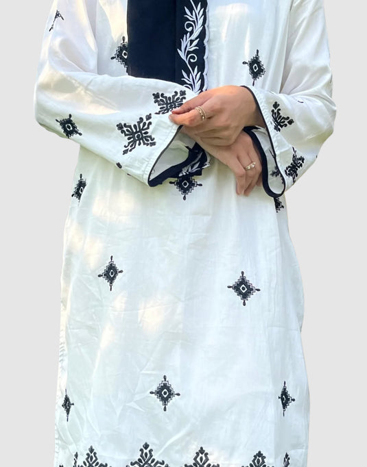 Classic Black & White Kurta