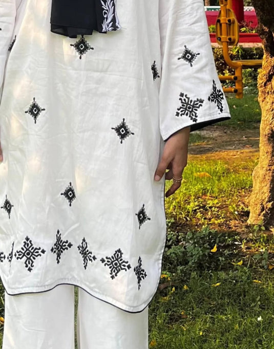 Classic Black & White Kurta