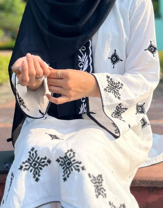 Classic Black & White Kurta