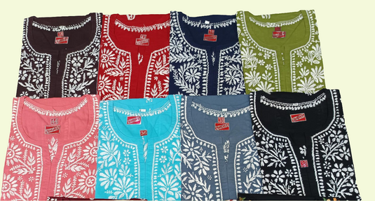 Chikankari short top Ready to ship