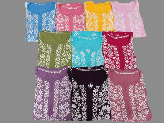 Modal long kurti heavy work