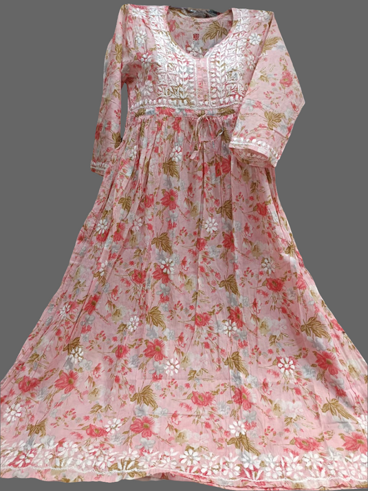 Mulmul printed long gown