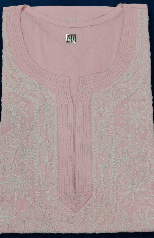 Cotton Rubia chikankari kurti : Ready to ship