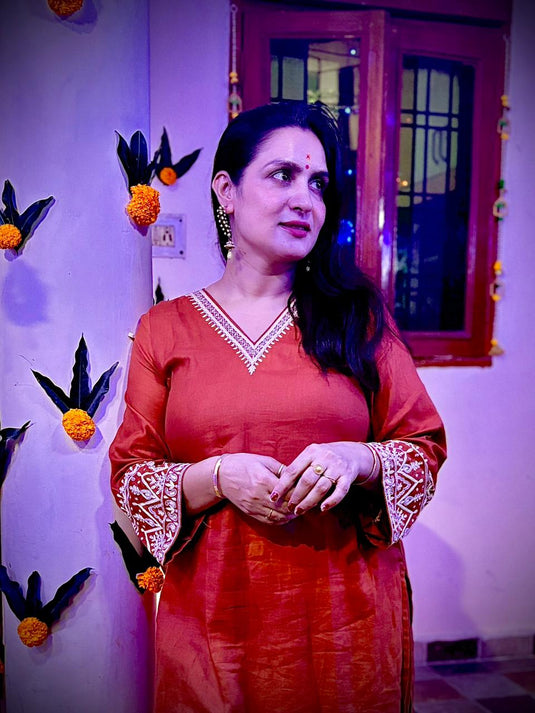 Co ord set Aari hand embroidered