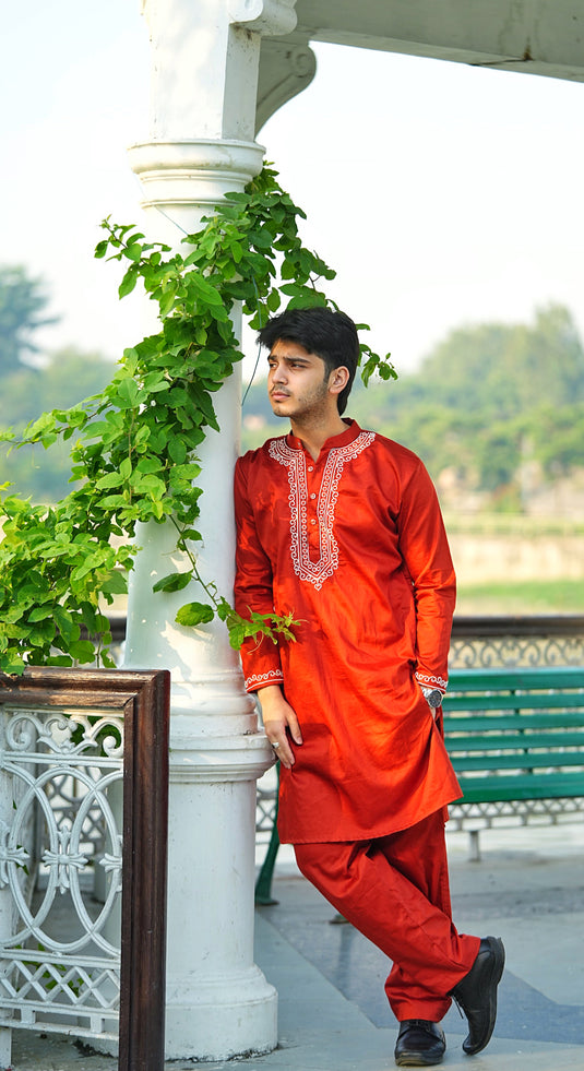 Men's Co ord set hand Embroidered with beads Aari work