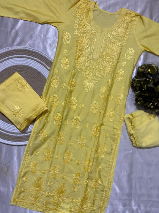Chanderi 3 pcs set - Ready to ship - Similar available