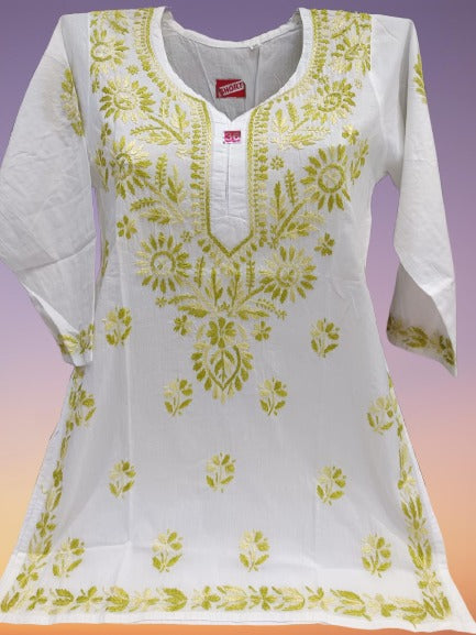 Chikankari Color dhaga short top
