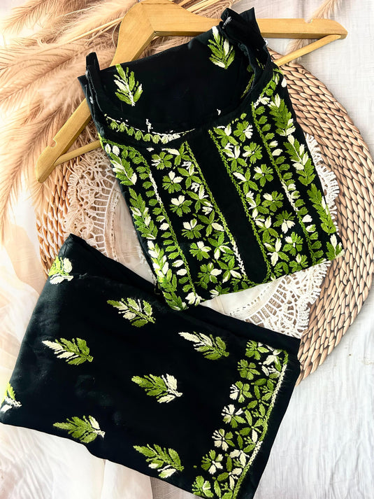 Rayon chikankari set - Similar available - Ready to ship