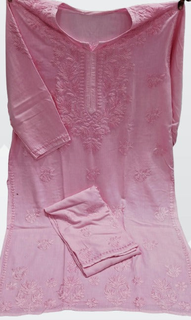 Rayon chikankari kurti plazo set: Ready to ship
