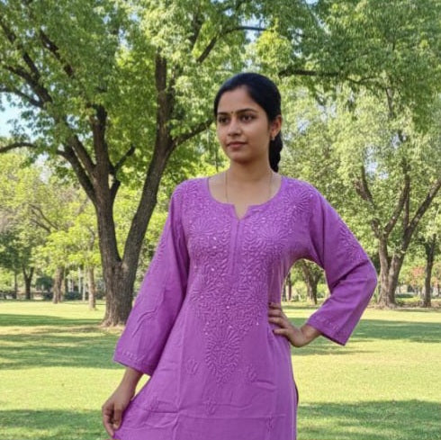 Chikankari Rayon plazzo set with mukesh