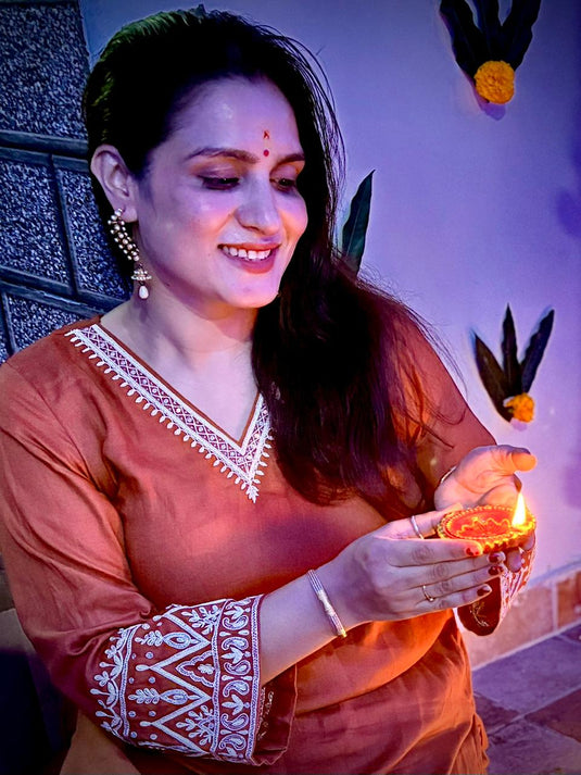 Co ord set Aari hand embroidered