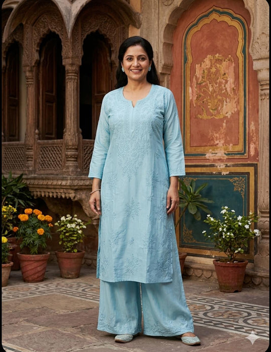 Muslin Plazo set, Similar available - Ready to ship