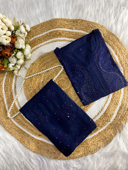Chikankari Rayon Plazzo set (similar available) Ready to ship