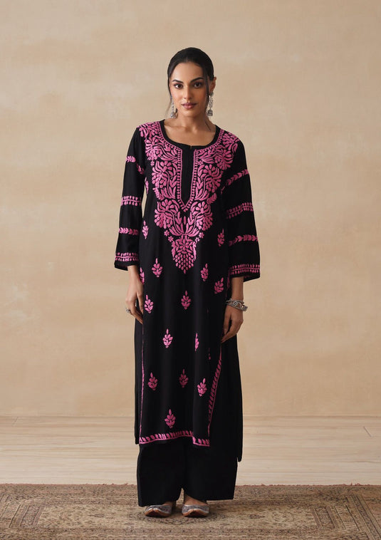 Rayon chikankari kurti - Similar available - Ready to ship