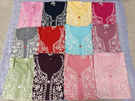 Long Rayon chikankari kurti - similar available Ready to Ship