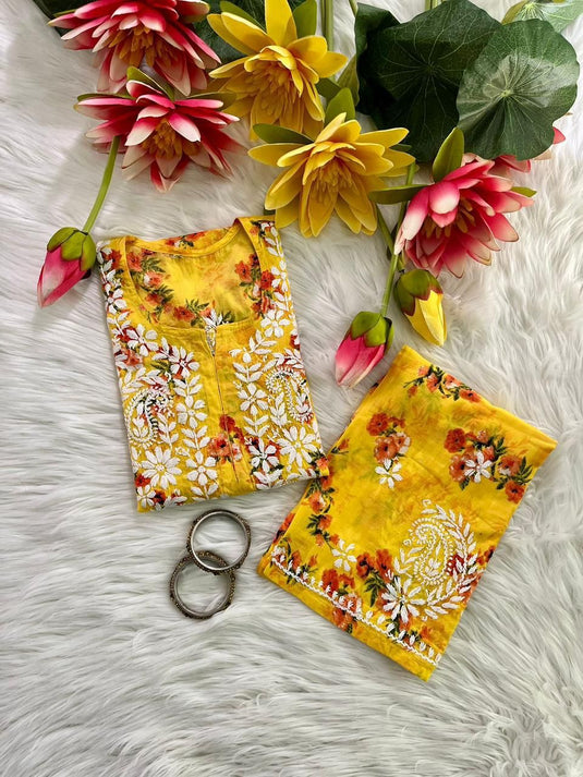 Mulmul Cotton chikankari kurti - Similar available - Ready to ship