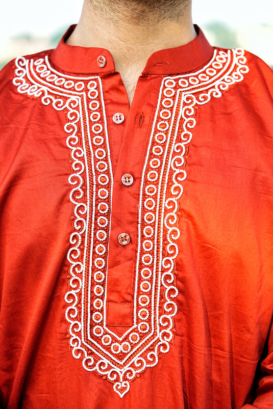 Men's Co ord set hand Embroidered with beads Aari work