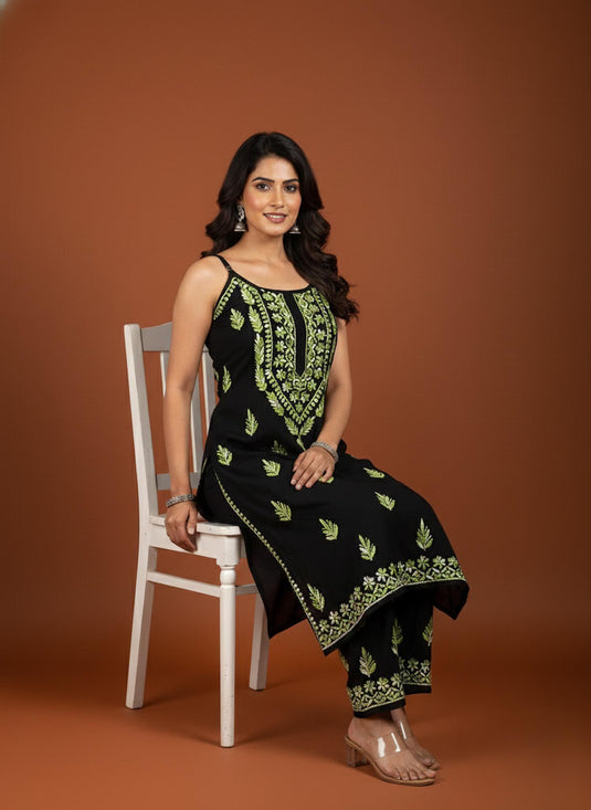 Rayon chikankari set - Similar available - Ready to ship