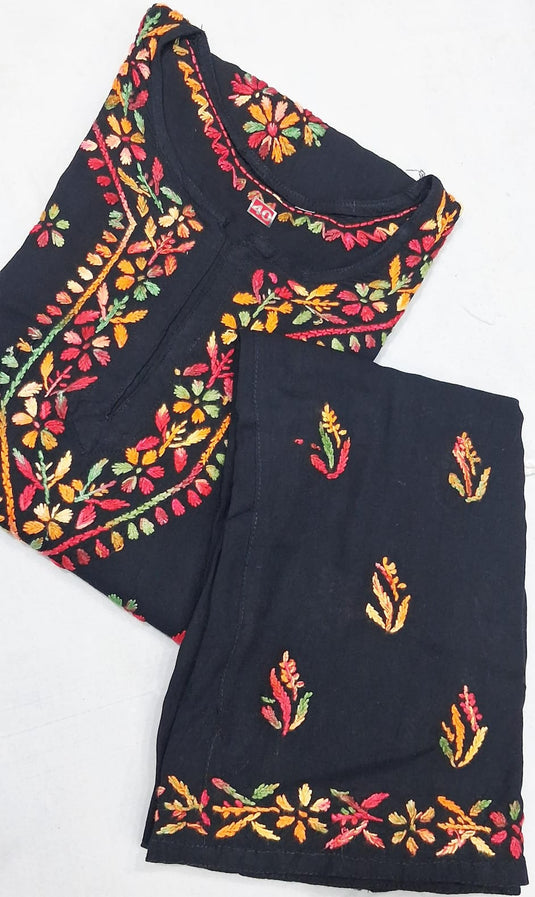 Rayon chikankari kurti plazo set : Ready to ship