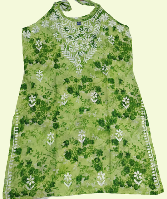 Mulmul printed strips short top