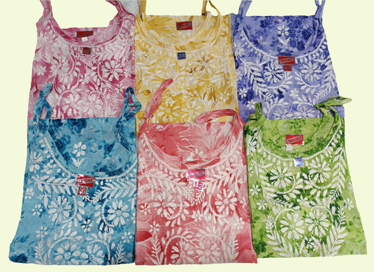 Mulmul printed strips short top