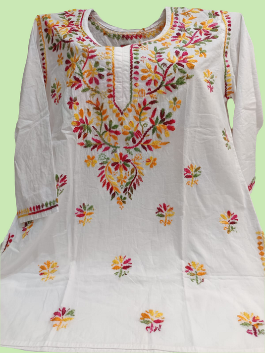 Chikankari Color dhaga short top