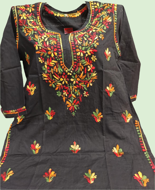 Chikankari Color dhaga short top