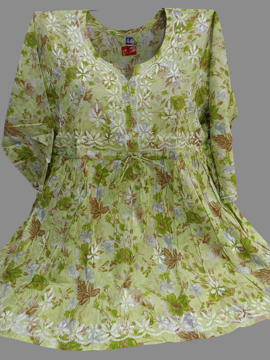 Mul chikankari Top