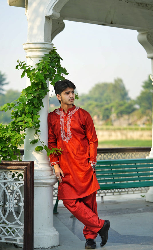 Men's Co ord set hand Embroidered with beads Aari work