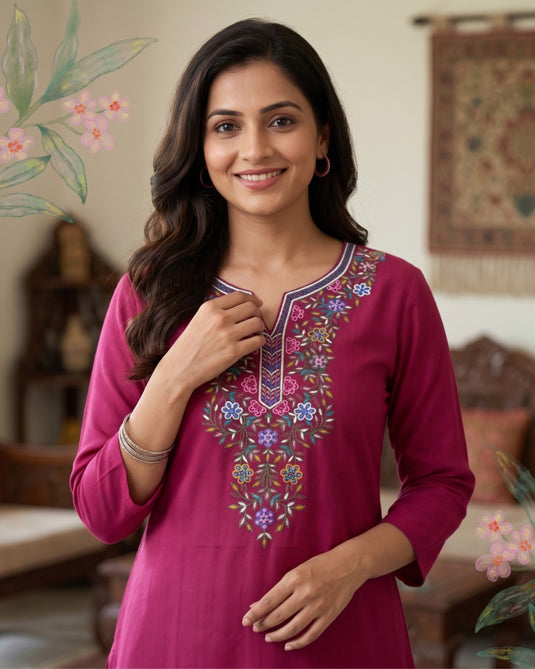 Aari hand embroidery multicolor design