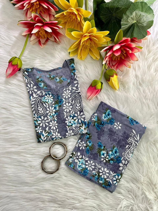 Mulmul Cotton chikankari kurti - Similar available - Ready to ship
