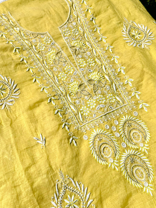 Elegant Aari chikankari hand Embroidery Suit Ready to ship
