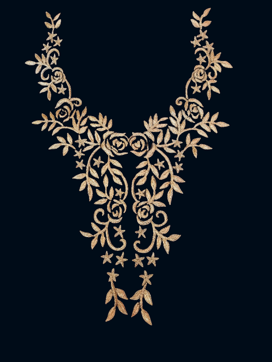 Elegant design for Kaftan or Kurti - Aari kasab hand Embroidery