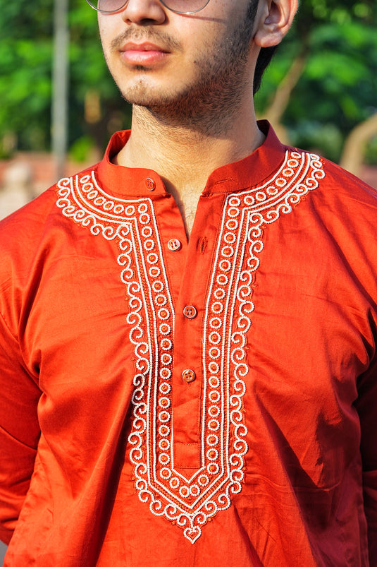 Men's Co ord set hand Embroidered with beads Aari work