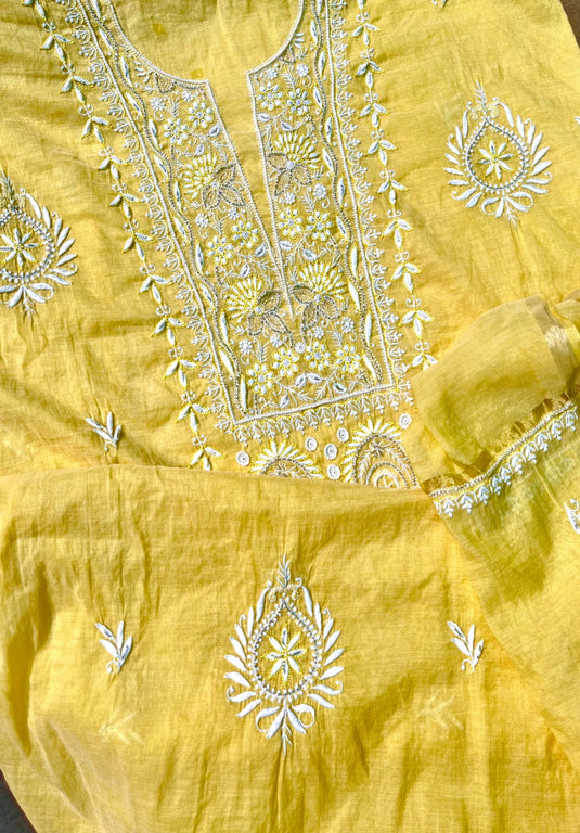 Elegant Aari chikankari hand Embroidery Suit Ready to ship