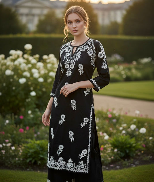 Rayon chikankari kurti - Similar available - Ready to ship