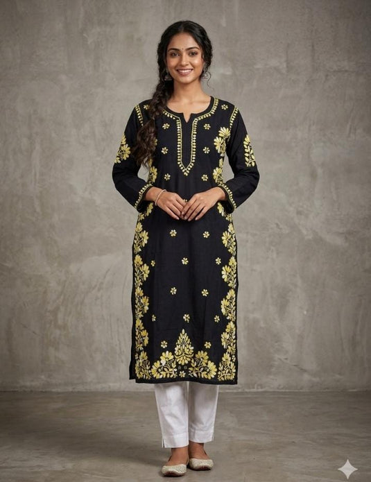 Rayon chikankari kurti - Similar available - Ready to ship