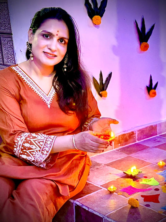 Co ord set Aari hand embroidered