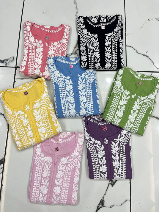 Modal long kurti heavy work