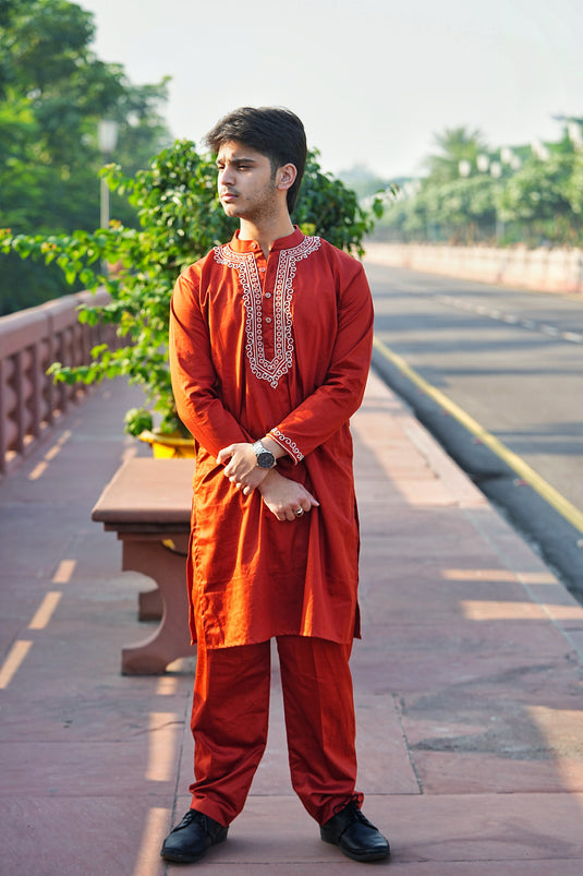 Men's Co ord set hand Embroidered with beads Aari work