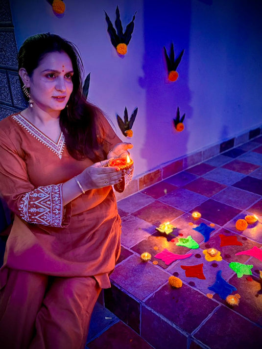 Co ord set Aari hand embroidered