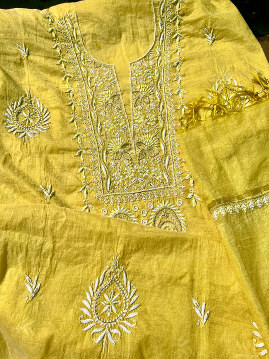 Elegant Aari chikankari hand Embroidery Suit Ready to ship