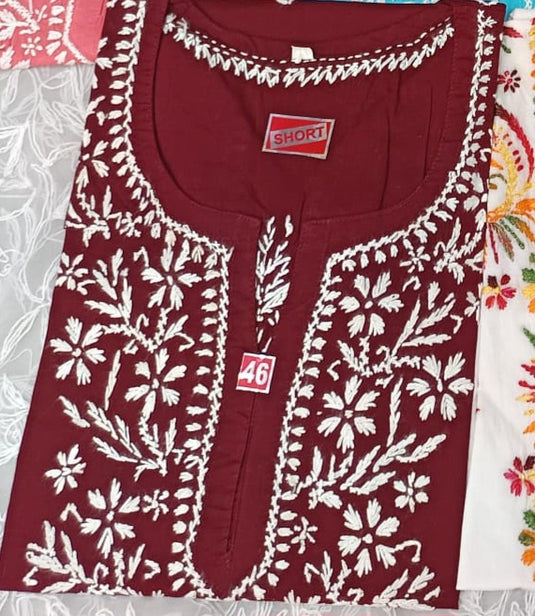 Chikankari short top Ready to ship