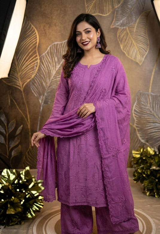 Chanderi 3 pcs set - Ready to ship - Similar available