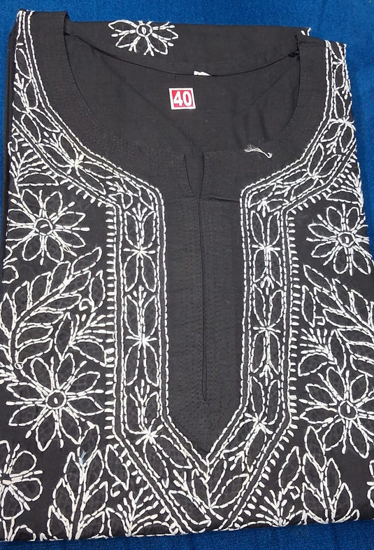 Cotton Rubia chikankari kurti : Ready to ship