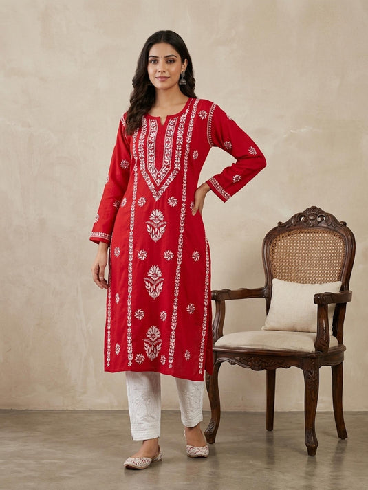 Cotton chikankari kurti - Similar available - Ready to ship