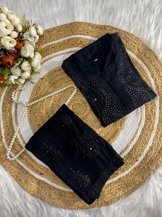 Chikankari Rayon Plazzo set (similar available) Ready to ship