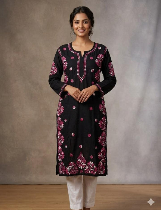 Rayon chikankari kurti - Similar available - Ready to ship