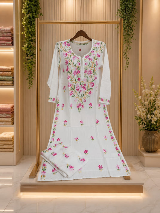 Rayon Multicolor chikankari Plazo set,  Similar available -  Ready to ship