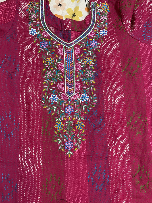Aari hand embroidery multicolor design